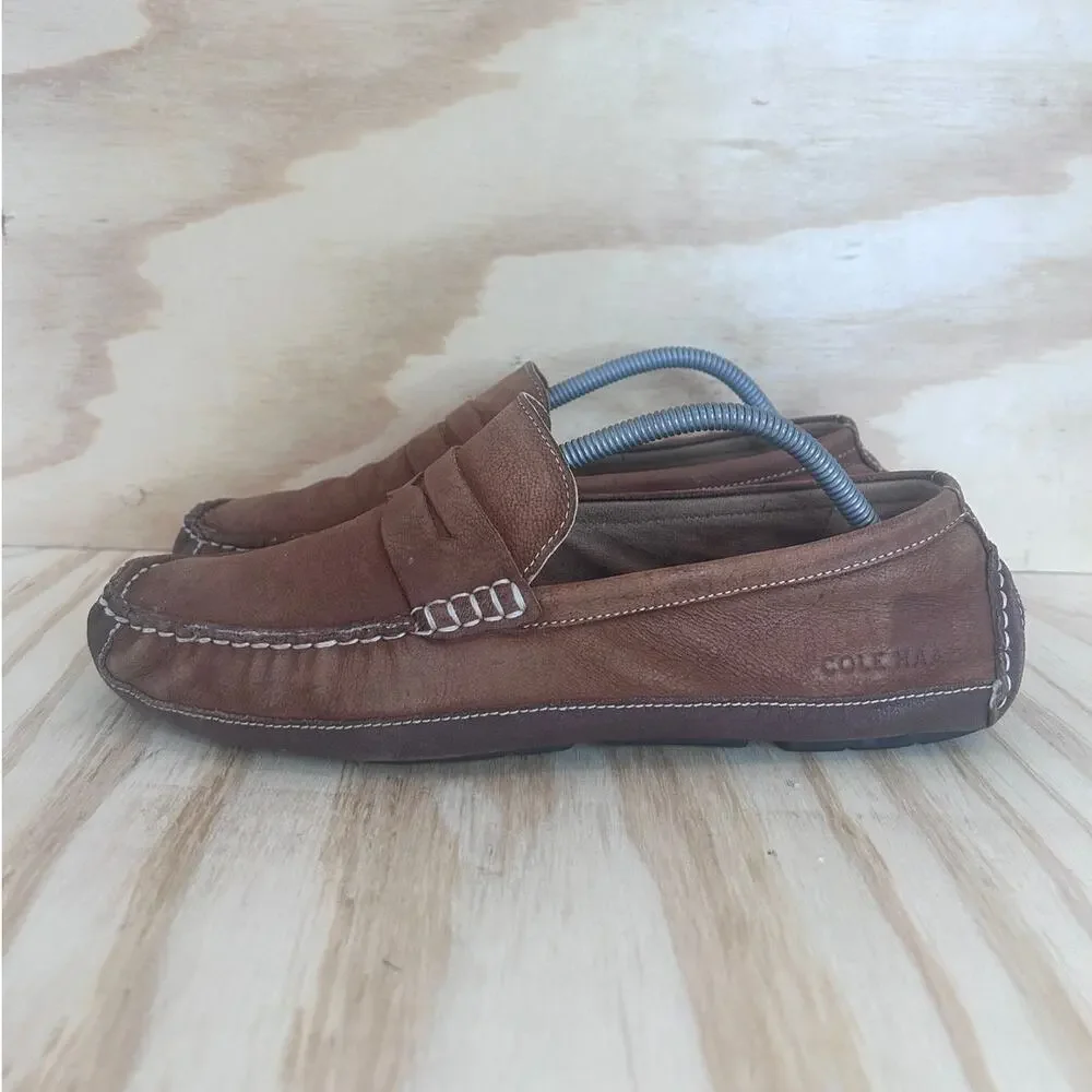 Cole Haan -Wyatt Penny Driver Style -Loafers Shoes -Brown -Men's - 9.5M -C30966